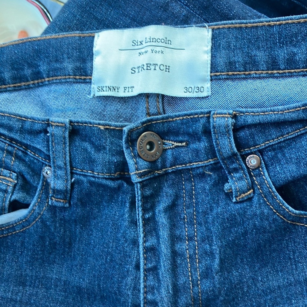 SIX LINCOLN  NEW YORK WOMENS STRETCH JEANS; skinny fit sz 30/30